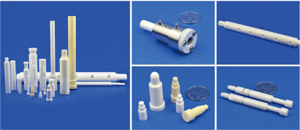 Zirconia Ceramic Threaded Rod with Thread Screw Flat Position Stepped Chamfer