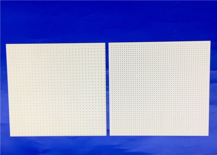 High Uniformity Square Alumina Ceramic Substrate with Holes / Multi Holes Alumina Sheet
