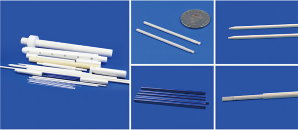 High Toughness Polishing Zirconia Ceramic Rods Components For Precision Machine