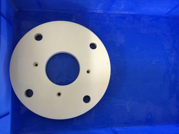 Insulating Round Circular Ceramic Plate / Ceramic Disc with Thread Hole