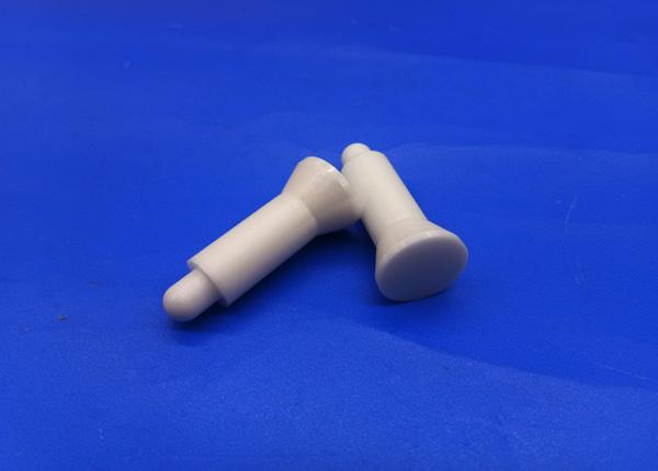 White Color Industrial Zirconia / Aluminum Ceramic Dowel Pin ZrO2 Threaded Dowel Pins Nut Bolts