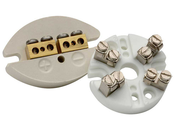 Thermocouple Machinable Ceramic Block / Industrial Porcelain Connector