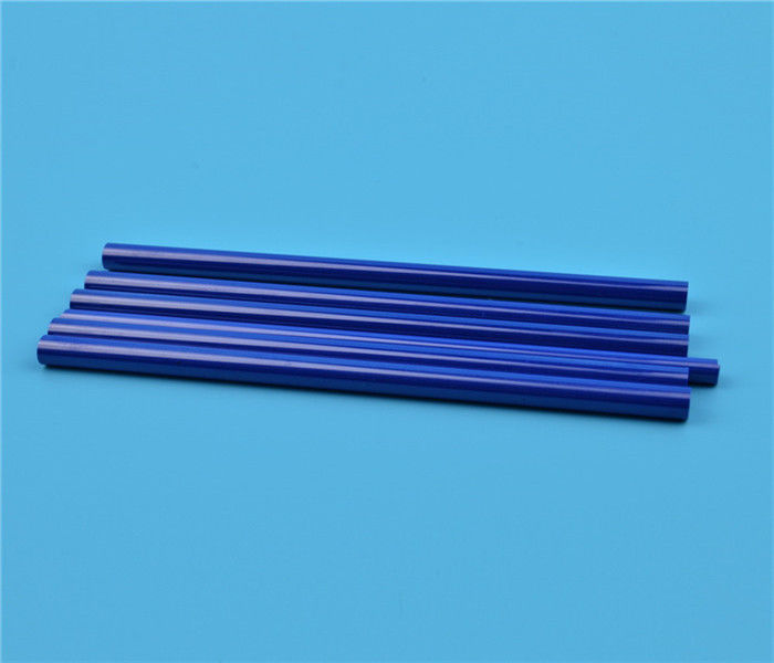 Blue Black Zirconia Ceramic Parts , High Precision Machining Sharpening Rod With Flat Position