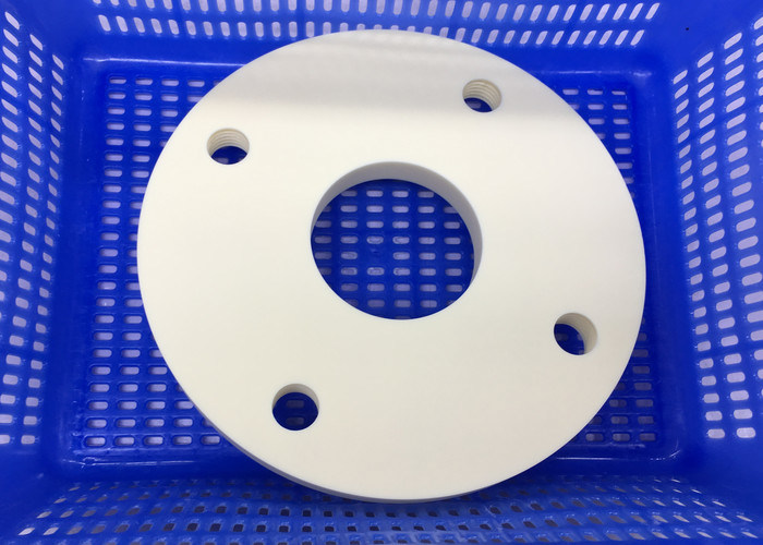 Insulating Round Circular Ceramic Plate / Ceramic Disc with Thread Hole